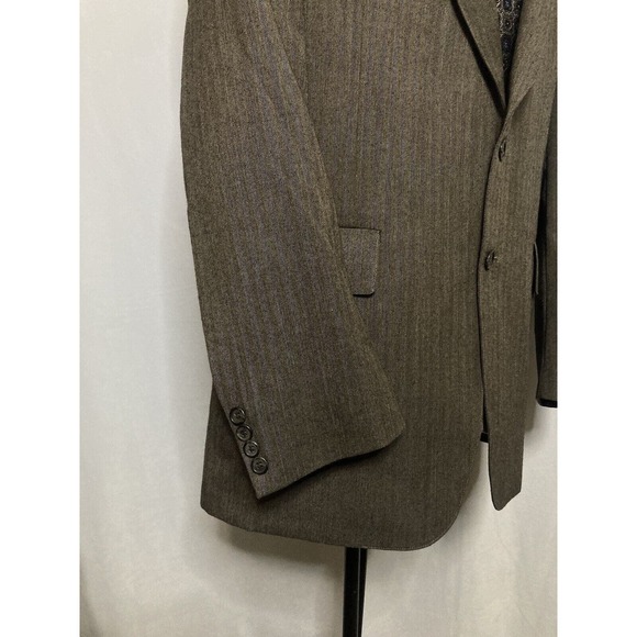 Mens Sport Coat Blazer Suit Jacket 39R 43" Brown Herringbone 2 Button Wool USA* - Picture 5 of 12